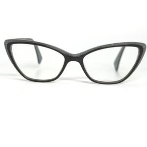 Seraphin Cat Eye Eyeglasses Black Glitter Frames Handmade in Japan Women Eyewear